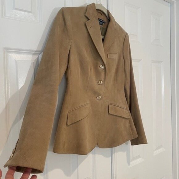 Ralph Lauren Tan Suede Equestrian Blazer  – SZ 2 - Picture 1 of 8